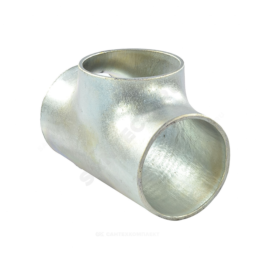 Тройник сталь оц равнопроходной Дн 76х3,5 (Ду 65) бесшовный ГОСТ 17376-2001