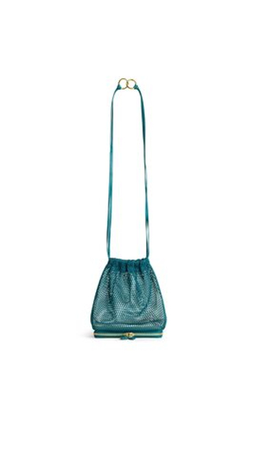 ALAÏA СУМКА LE POCHON В СЕТОЧКУ, СИНИЙ