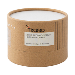 Свеча ароматическая Tkano Edge Spicy Snowflakes бежевая 30ч
