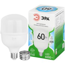 Лампа светодиодная ЭРА GREEN LINE LED POWER T100-60W-840-E27/E40 GL 60Вт колокол яркий белый свет Е27/Е40 | Лампы cветодиодные POWER