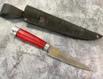 Нож Джентльмен НР19, нержавеющий дамаск (40Х13-Х12МФ1), дюраль, карельская берёза
