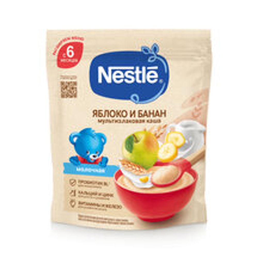 Каша сух.молочная детская Nestle (яблоко-банан) 200гр