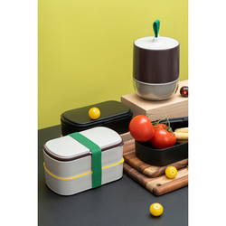Ланч-бокс с приборами 1л Smart Solutions Food Time серый