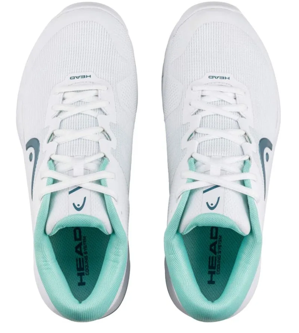 Женские теннисные кроссовки Head Revolt Evo 2.0 - white/turquoise