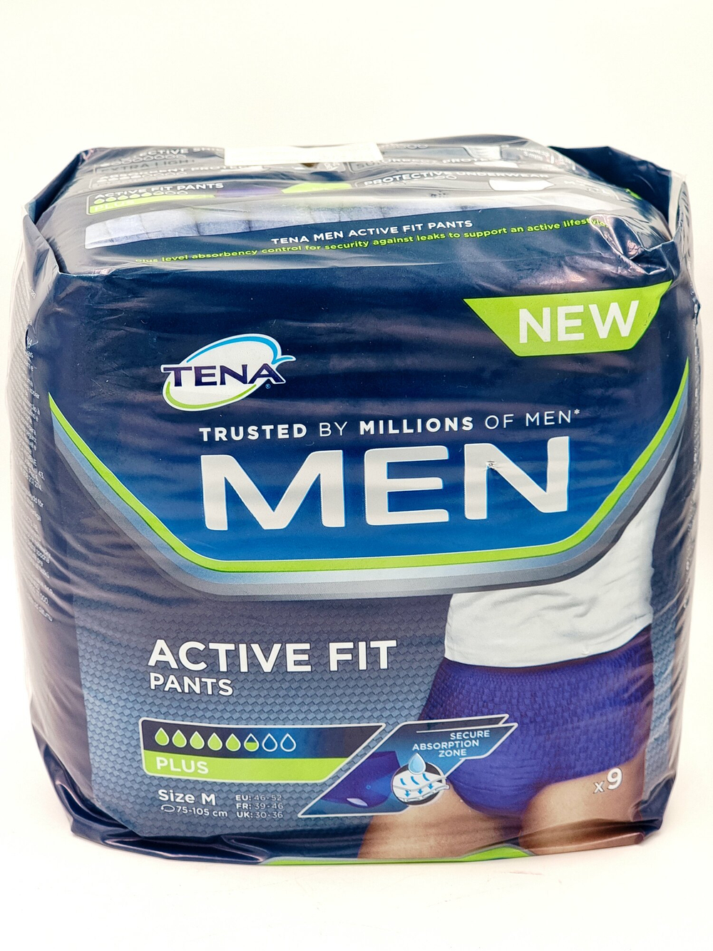 Подгузники-трусы мужские Tena MEN Active Fit Pants Plus S/M 8 шт (Из Финляндии)
