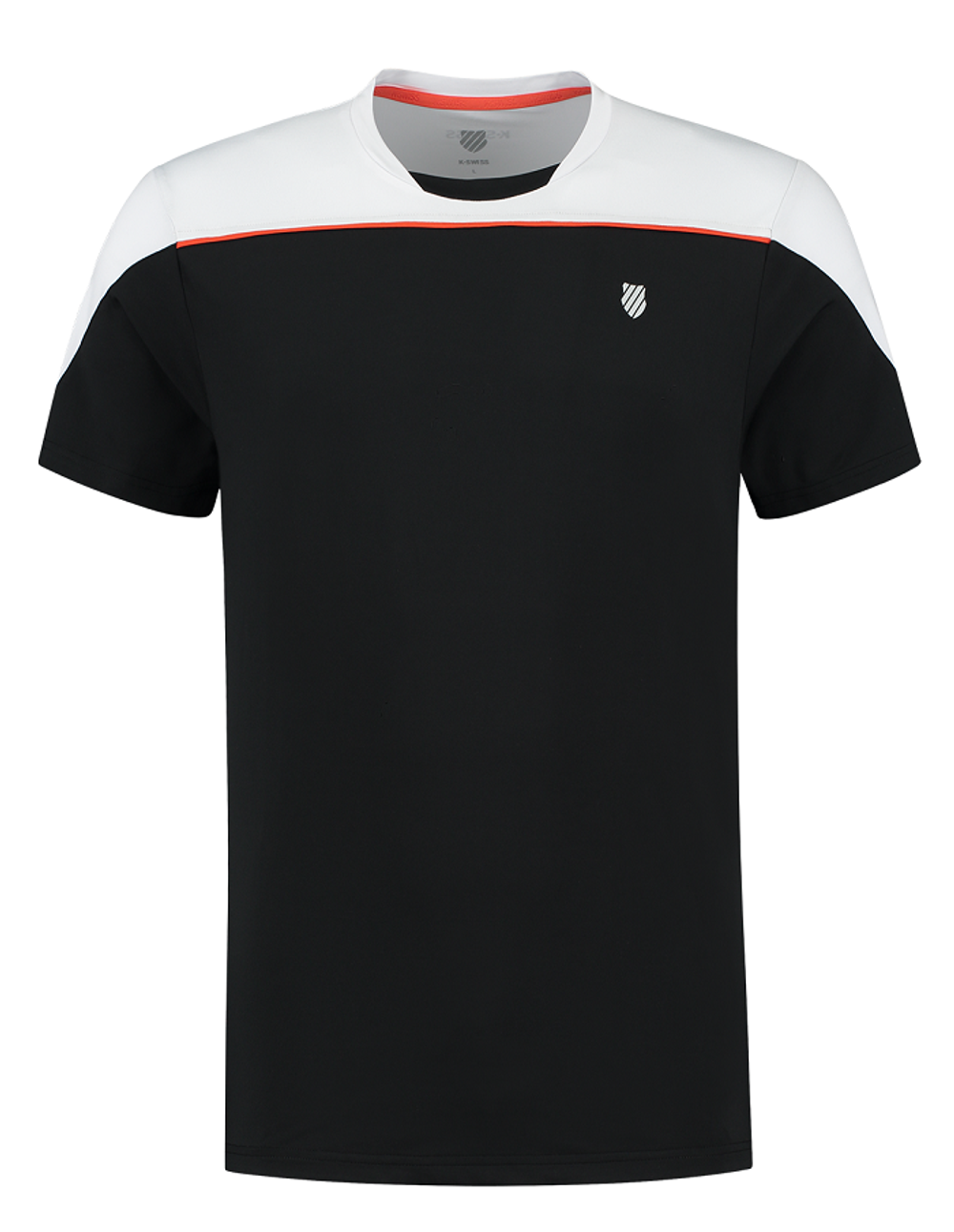 Мужская теннисная футболка K-Swiss Tac Hypercourt Block Crew Tee 3 - jet black/white