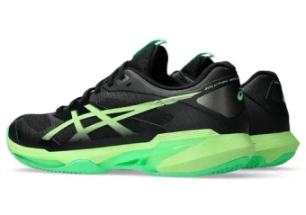Мужские кроссовки теннисные Asics Solution Speed FF 4 Clay - black/illuminate green