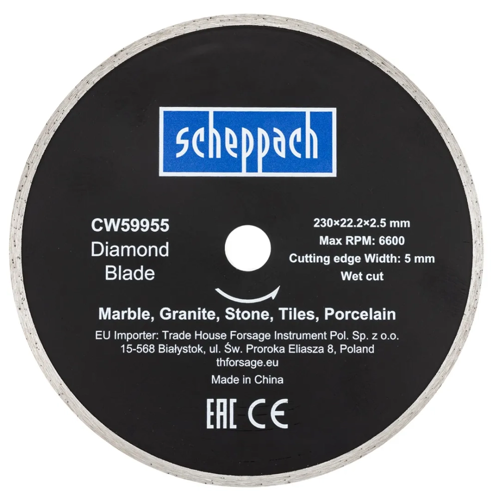 Круг отрезной 230*22,2*2,5мм Scheppach Sch-CW59955