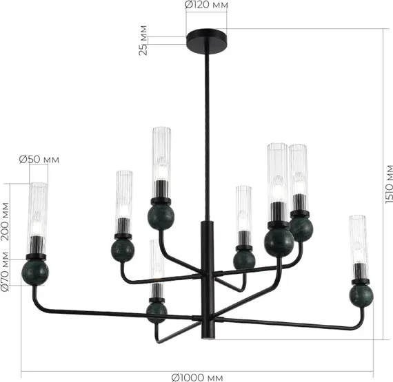 Потолочная люстра Medea SL1244.403.08 ST Luce