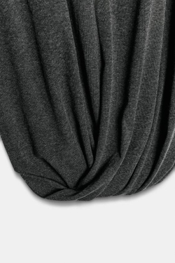 ZARA ЮБКА МИДИ ИЗ МЯГКОЙ ТКАНИ, СЕРЫЙ