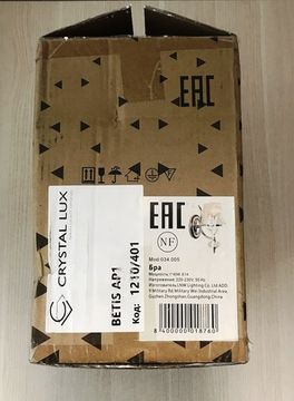 Бра Betis AP1 хром/белый Crystal Lux