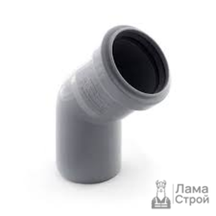 Отвод ПВХ 50/67 безнапорный серый
