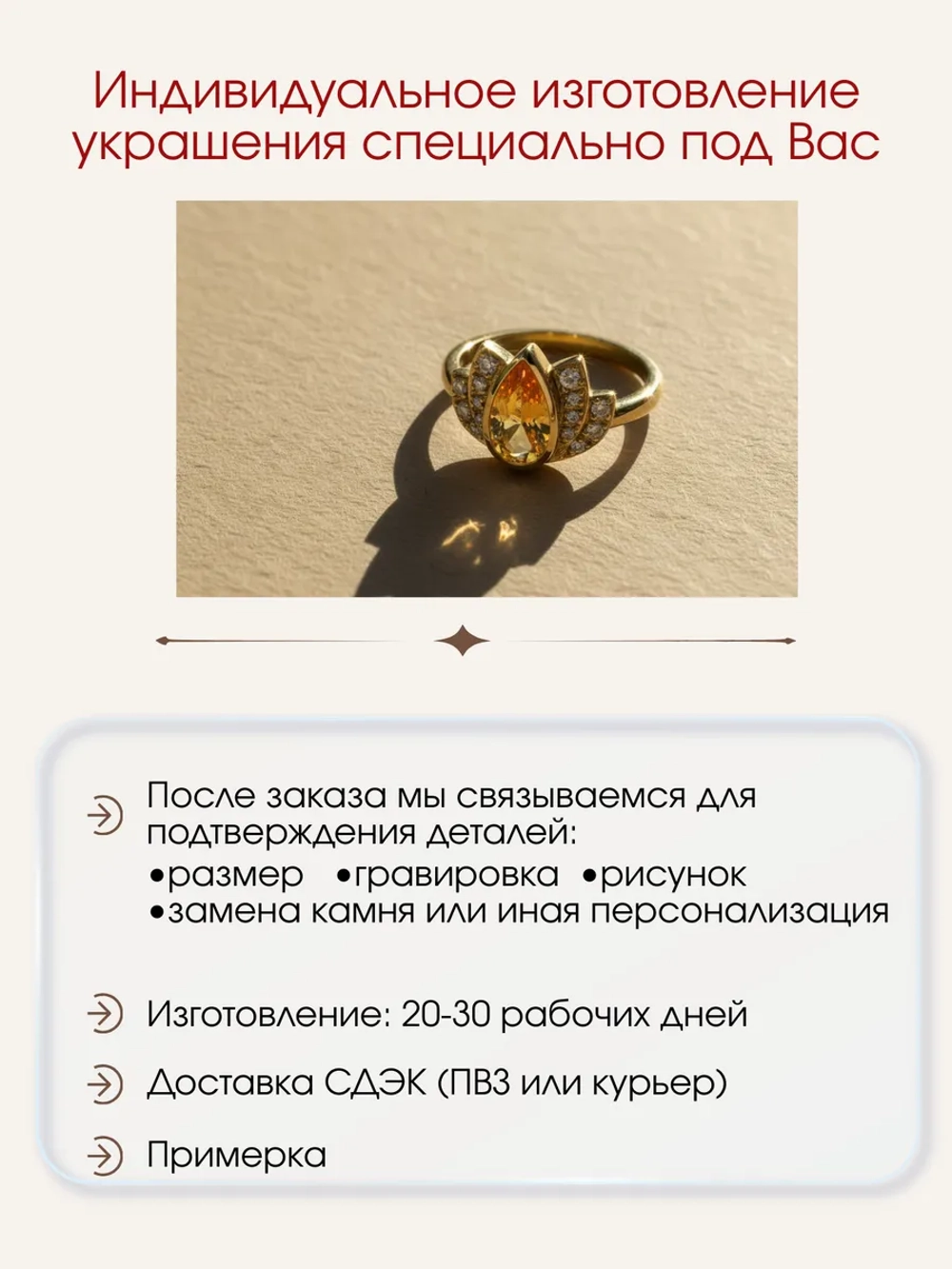 Кольцо "Лотос" с цитрином и муассанитами, серебро 925, родий