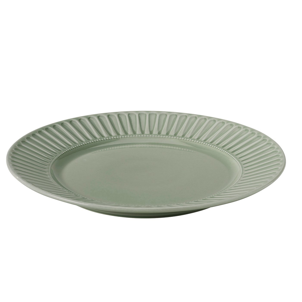 IKEA STRIMMIG  (ИКЕА СТРИММИГ)  -  Тарелка - камнекерамика, бледный серо-зелёный 27 см