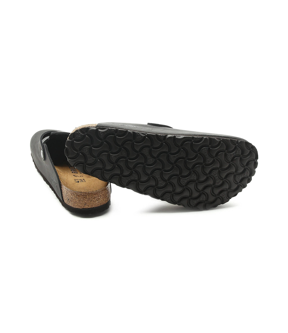 Шлепанцы кожаные boston Birkenstock - графитовый(59461)