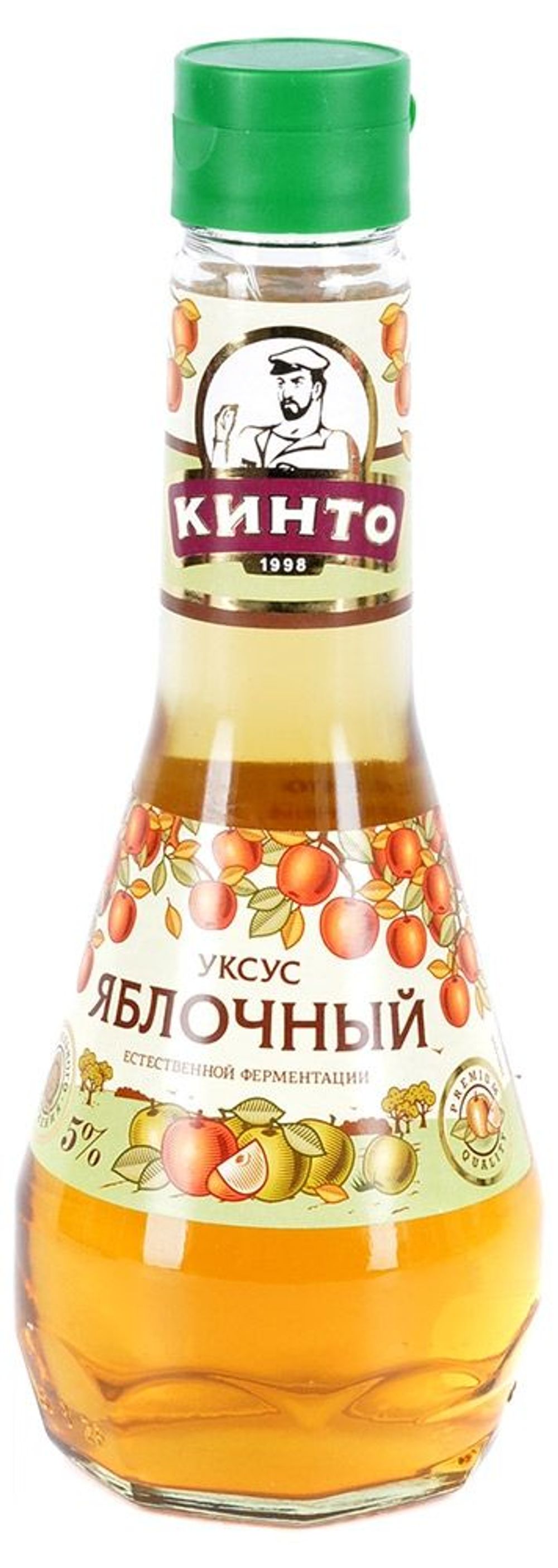 Уксус яблочный 5% "КИНТО" 250 мл. ст/б *6