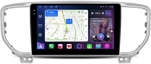 Магнитола для KIA Sportage 4 2018-2022 (без штатной КЗВ) - FarCar S500-TS18 монитор 9.5" QLED на Android 14, CarPlay, 4G SIM-слот