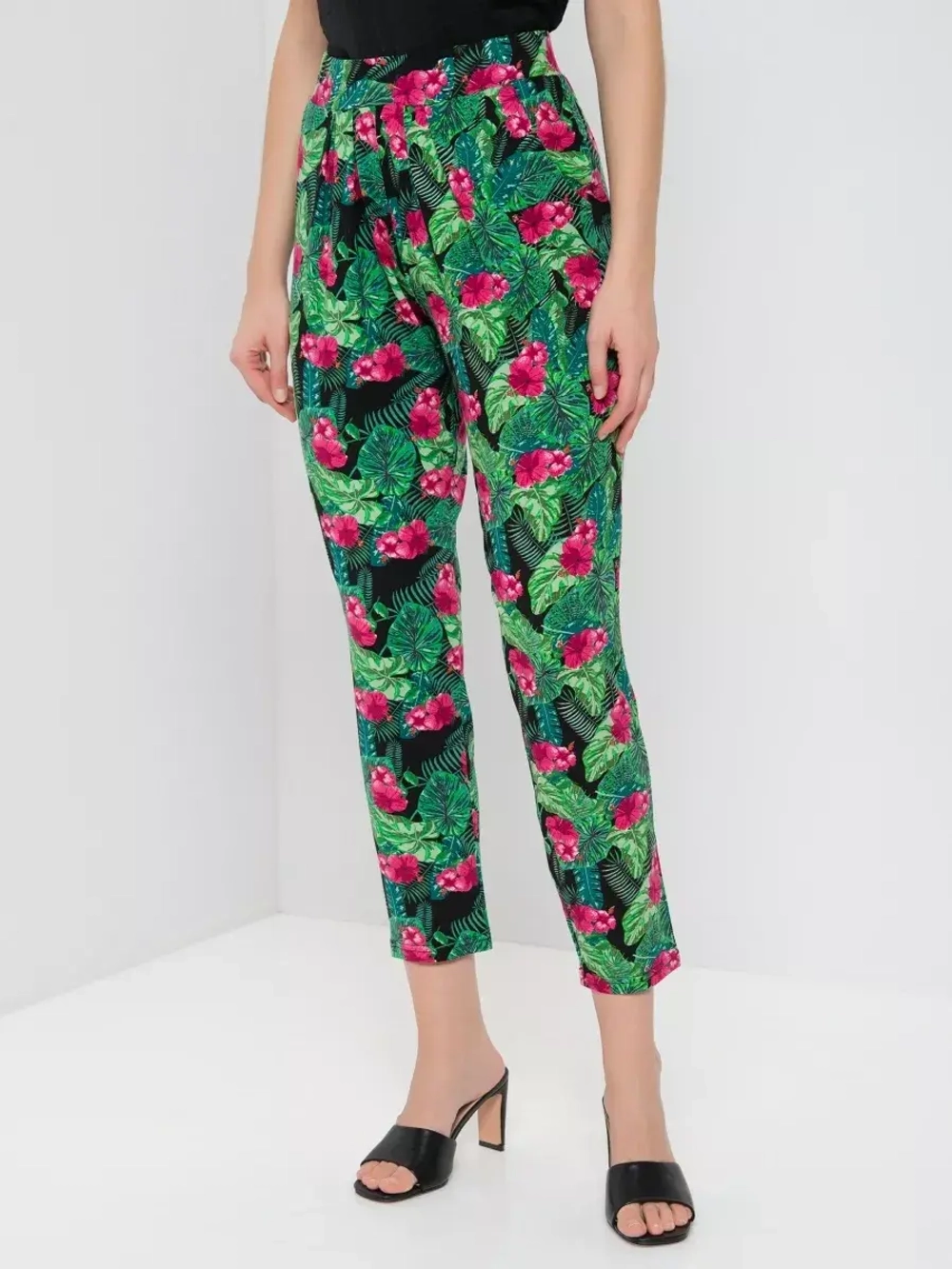Брюки домашние широкие на резинке