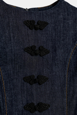 ДЖИНСОВОЕ МИНИ-ПЛАТЬЕ Z1975 С ДЕКОРАТИВНЫМИ ПУГОВИЦАМИ — ZARA