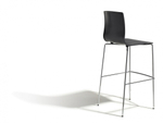 Стул барный пластиковый Scab Design Alice Barstool, хром, антрацит