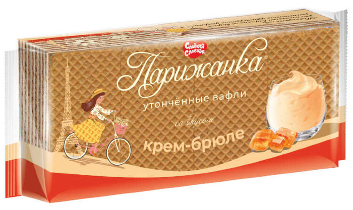 Вафли Парижанка со вкусом крем-брюле 210 гр. (Сладкая Слобода) 10440