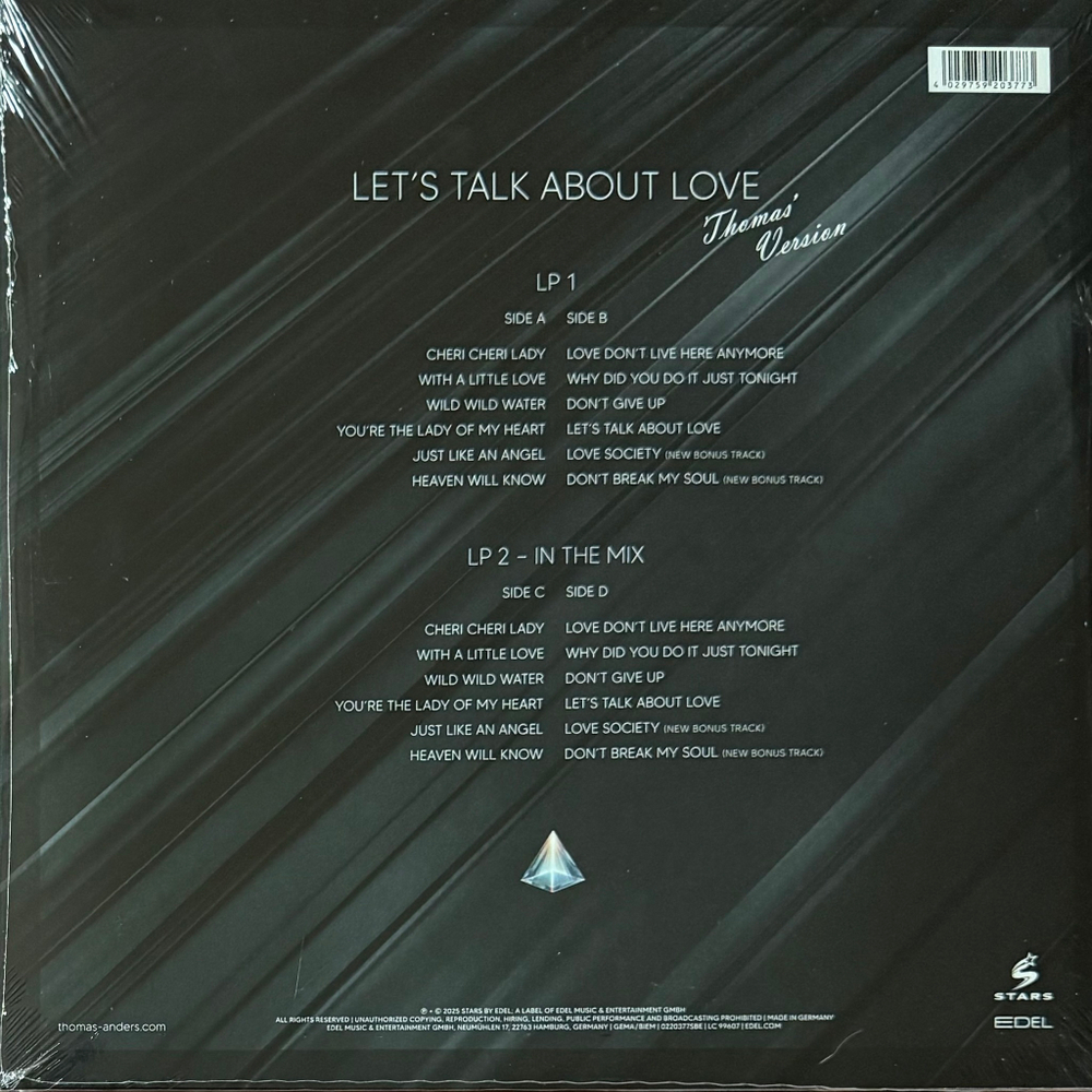 Виниловая пластинка Thomas Anders ‎– ... Sings Modern Talking - Let's Talk About Love 2LP