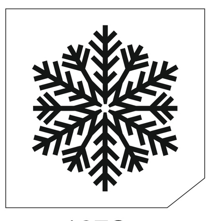 Трафарет для блеск-тату 6*6 снежинка 162S