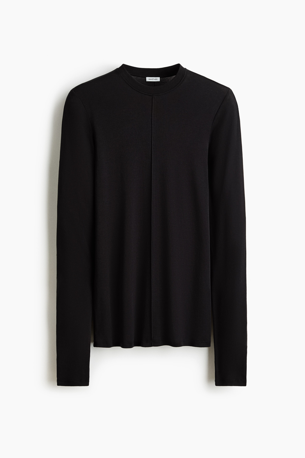 Топ из хлопка пима — длинные рукава, приталенный крой - H&M