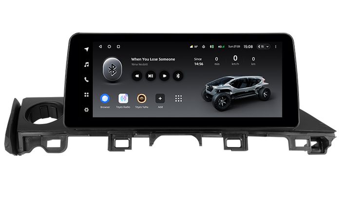 Магнитола для Mazda 6 2015-2018 GJ - Teyes LUX ONE монитор 12.3" 2K QLED на Android 10, Быстрая, CarPlay, 4G SIM-слот
