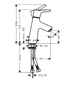 Смеситель для раковины Hansgrohe Talis S 80 72010000
