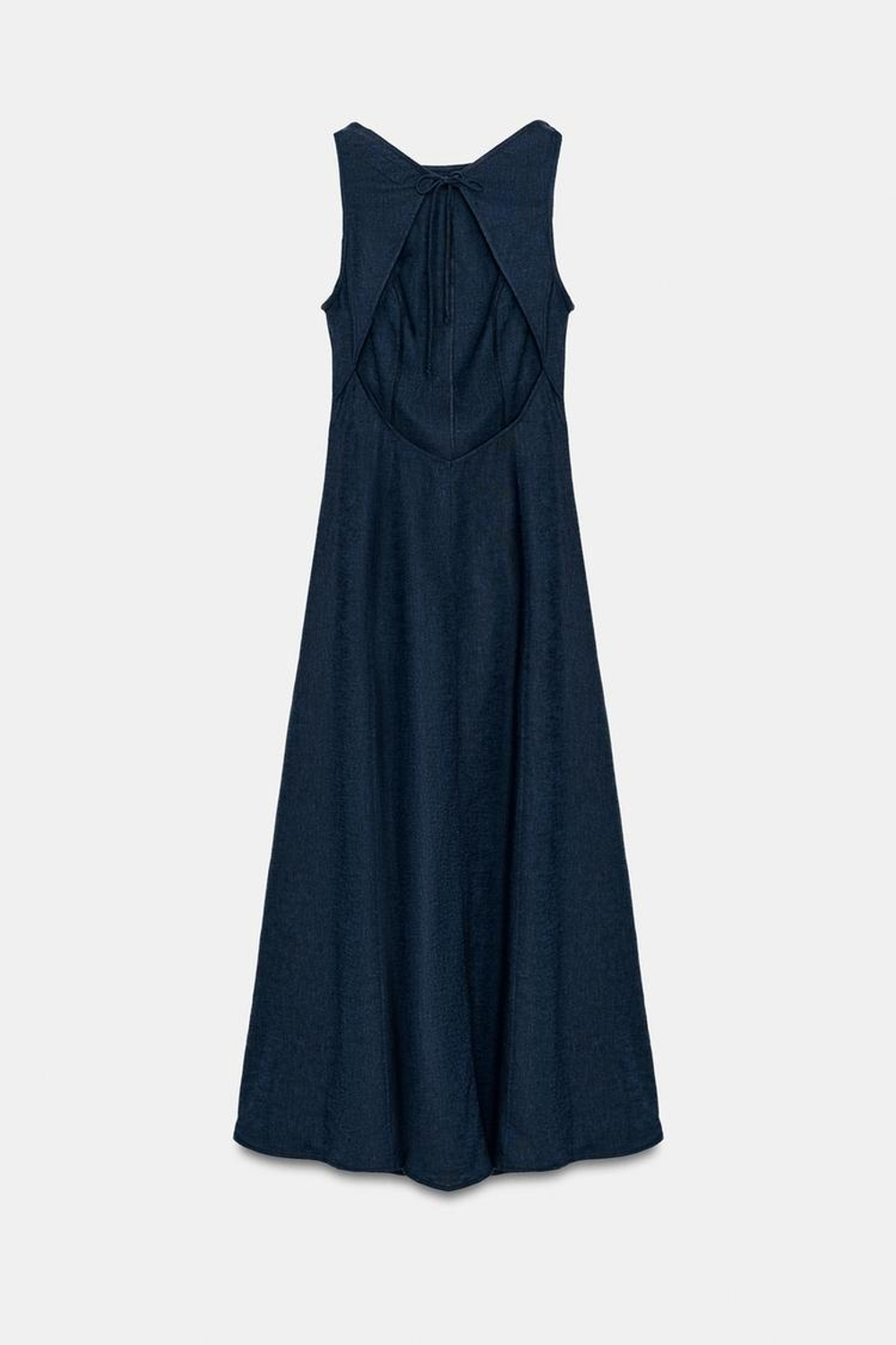 ПЛАТЬЕ С ОТКРЫТОЙ СПИНОЙ ИЗ ЛЬНА, СРЕДНЕЙ ДЛИНЫ - ZARA