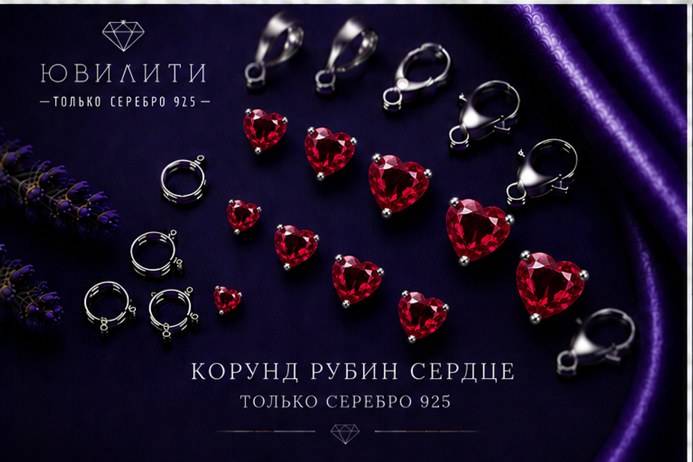 Корунд Рубин Сердце