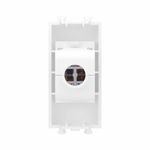 Компьютерная розетка RJ-45 без шторки модульная , кат.6А, "Avanti", "Белое облако", 1 модуль