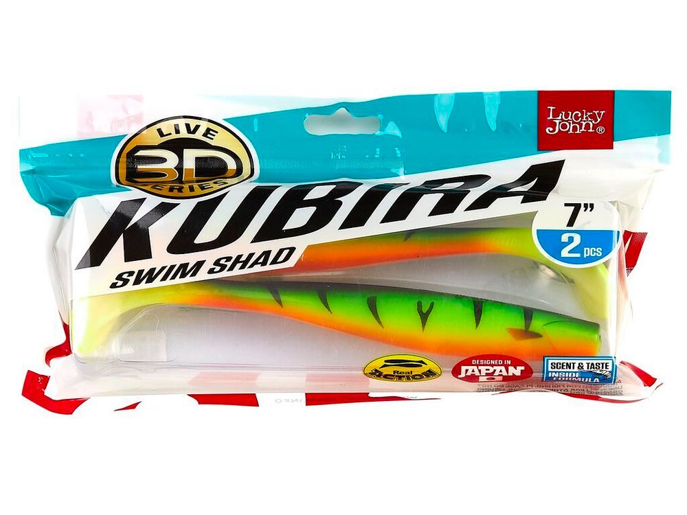 Виброхвосты LJ 3D Series KUBIRA SWIM SHAD 7,0in (17,50)/PG19 2шт.