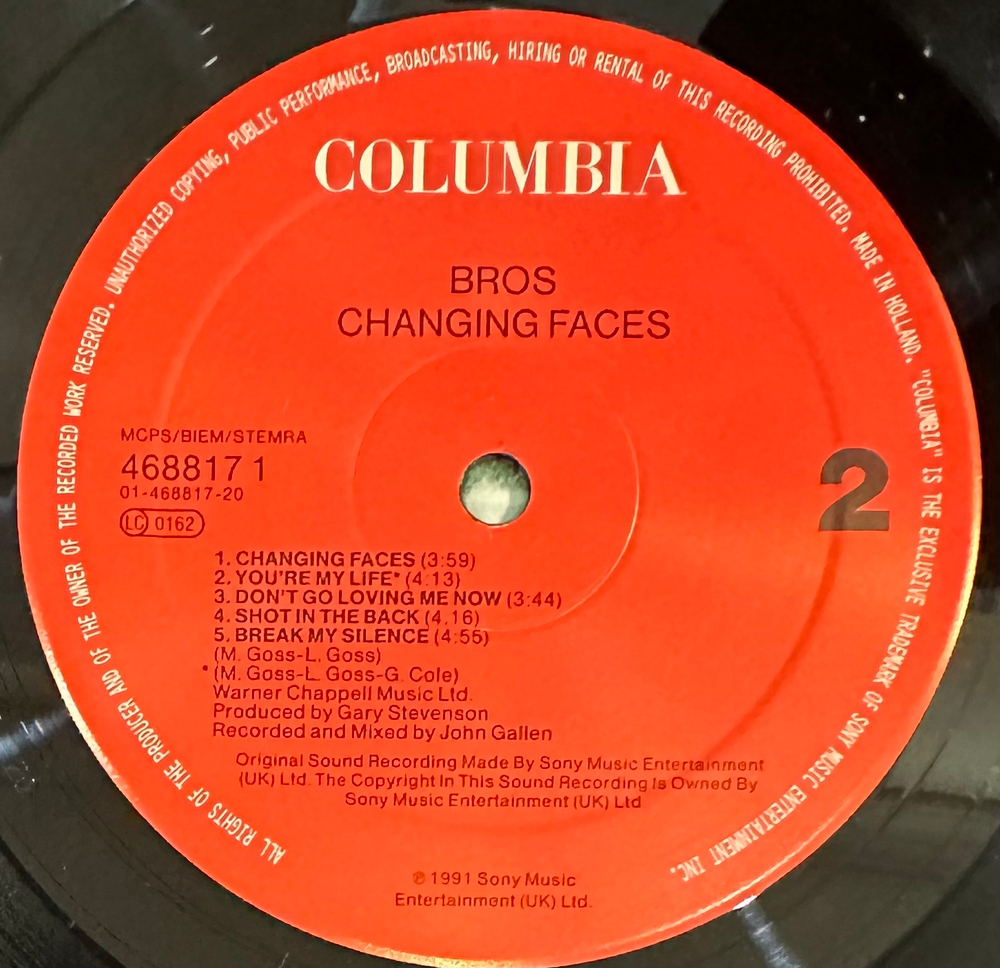 Bros - Changing Faces (Голландия 1991г.)