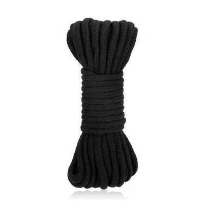 Черная хлопковая веревка для связывания Bondage Rope - 10 м. (Цвет: черный)