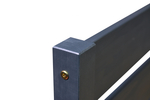 Кровать, 90х200, Бора, односпальная, детская и взрослая, из массива дерева, с основанием, серый, Dipriz