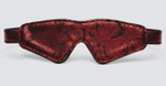 Двусторонняя красно-черная маска на глаза Reversible Faux Leather Blindfold (Цвет: красный с черным)