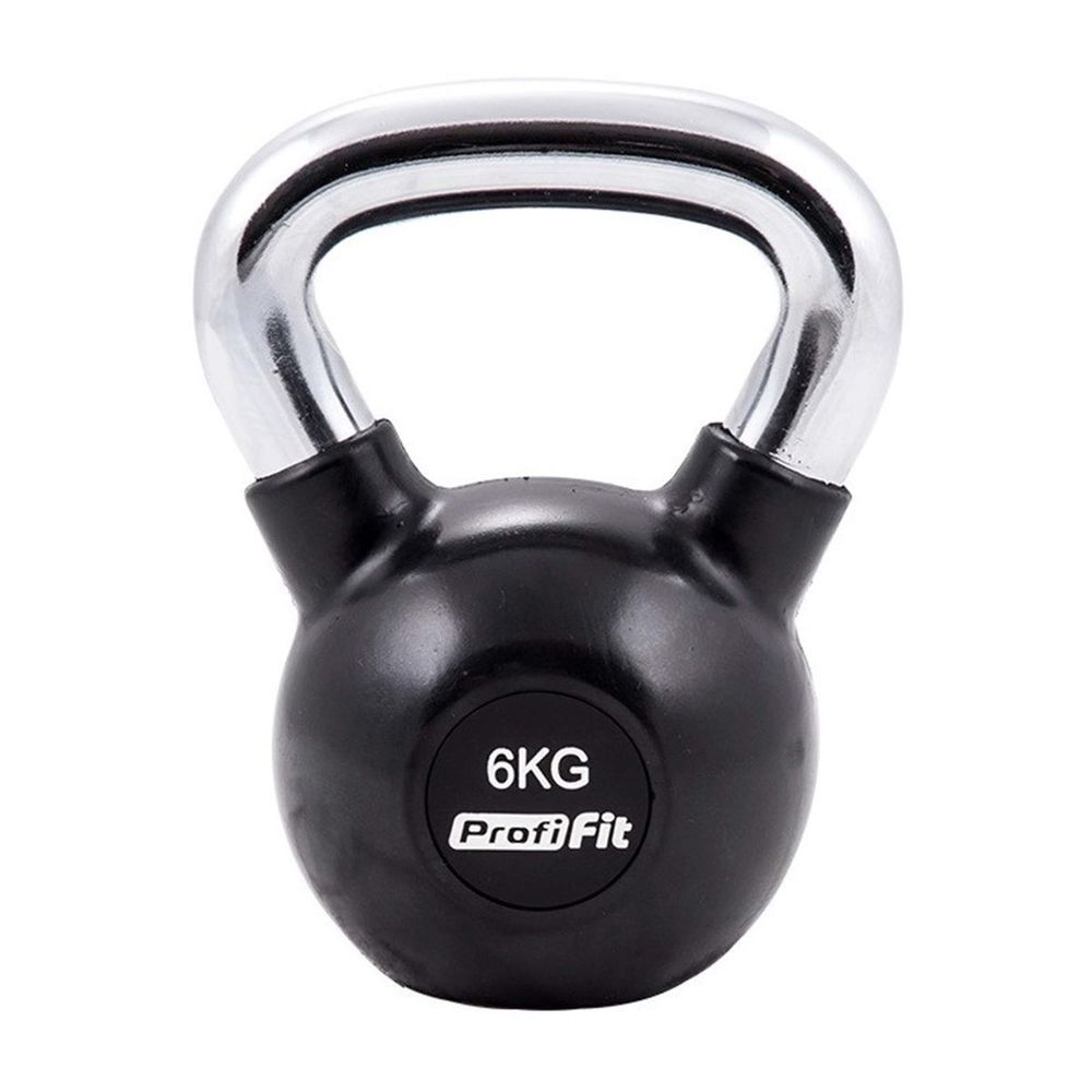 Гиря обрезиненная с хромированной ручкой PROFI-FIT  6 кг