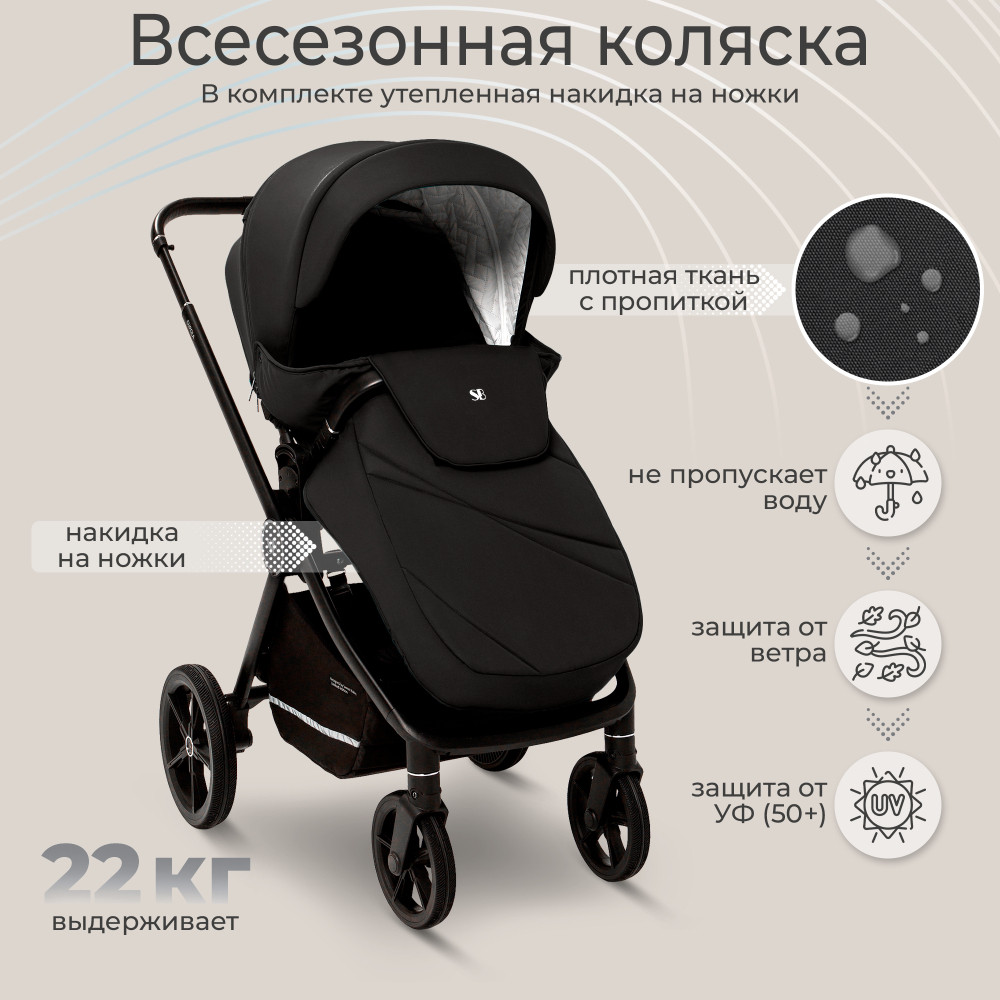 Коляска 2в1 Sweet Baby Cupola Moon Black