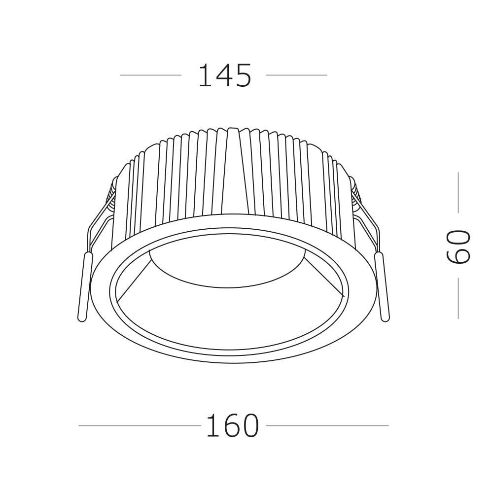 Светильник встраиваемый LED 18W 4000K
