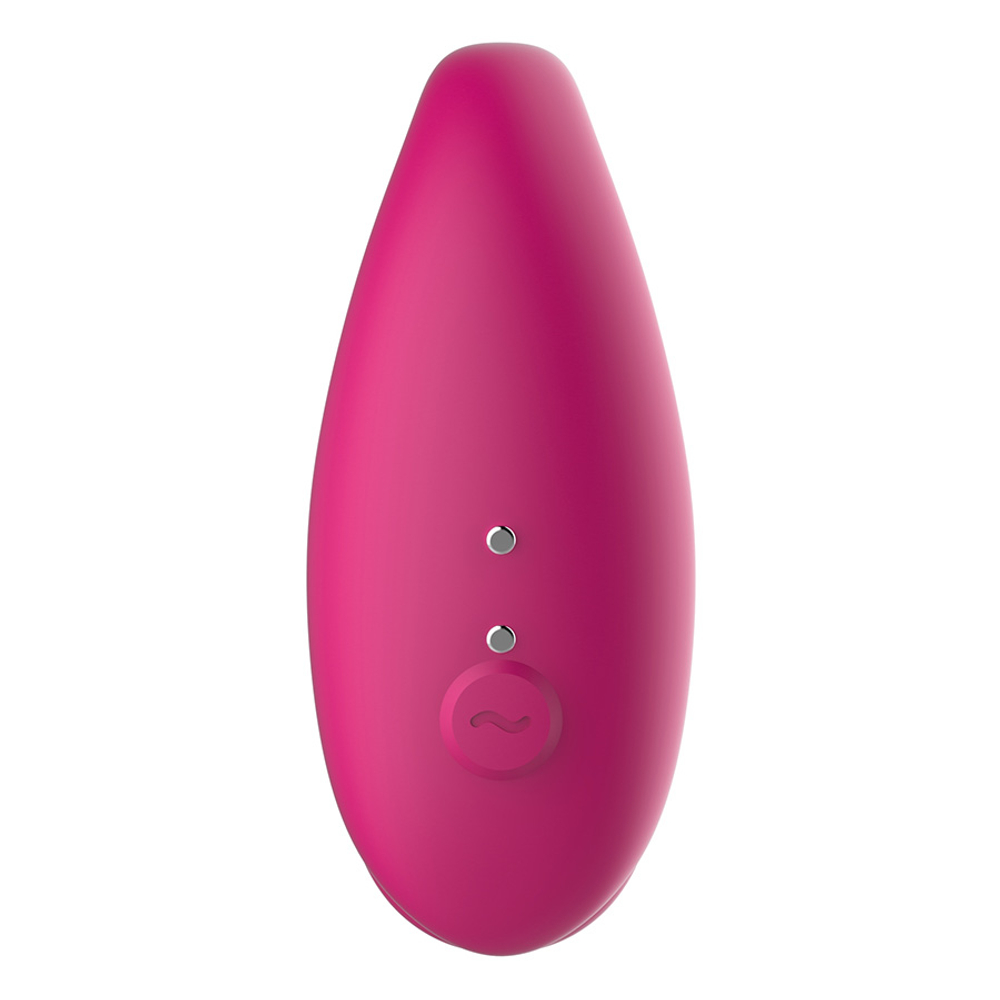 Розовый вибромассажер 8см для пар с управлением через приложение Amovibe Twin Pink