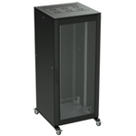 Напольный 19" IT-корпус ДКС серии CQE 38U 600х1800х1200, двери стекло+сплошная, панели для крыши, кабельный ввод, RAL9005