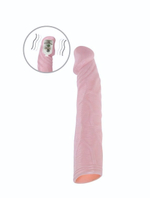 Телесная насадка с вибрацией Sex Expert - 18 см. (Цвет: телесный)