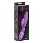 Фиолетовый вибратор 20см с клиторальным отростком Indeep Gina Purple