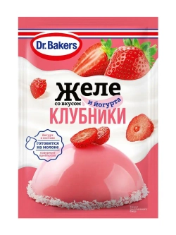 Желе со вкусом Клубники и Йогурта 33 г * 6 шт