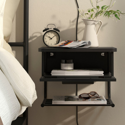 IKEA GRÅFJÄLLET  (ИКЕА ГРОФЙЭЛЛЕТ)  -  Прикроватная тумба настенная - антрацит, 42x29x31 см