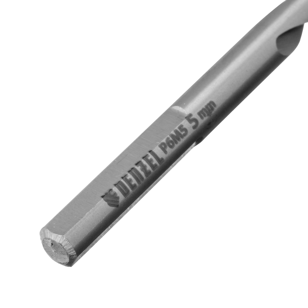 Сверло спиральное по металлу 5 x 86 мм, Р6М5, Golden Tip Denzel
