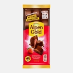 Молочный шоколад с клубнично-йогуртовой начинкой Alpen Gold 80г