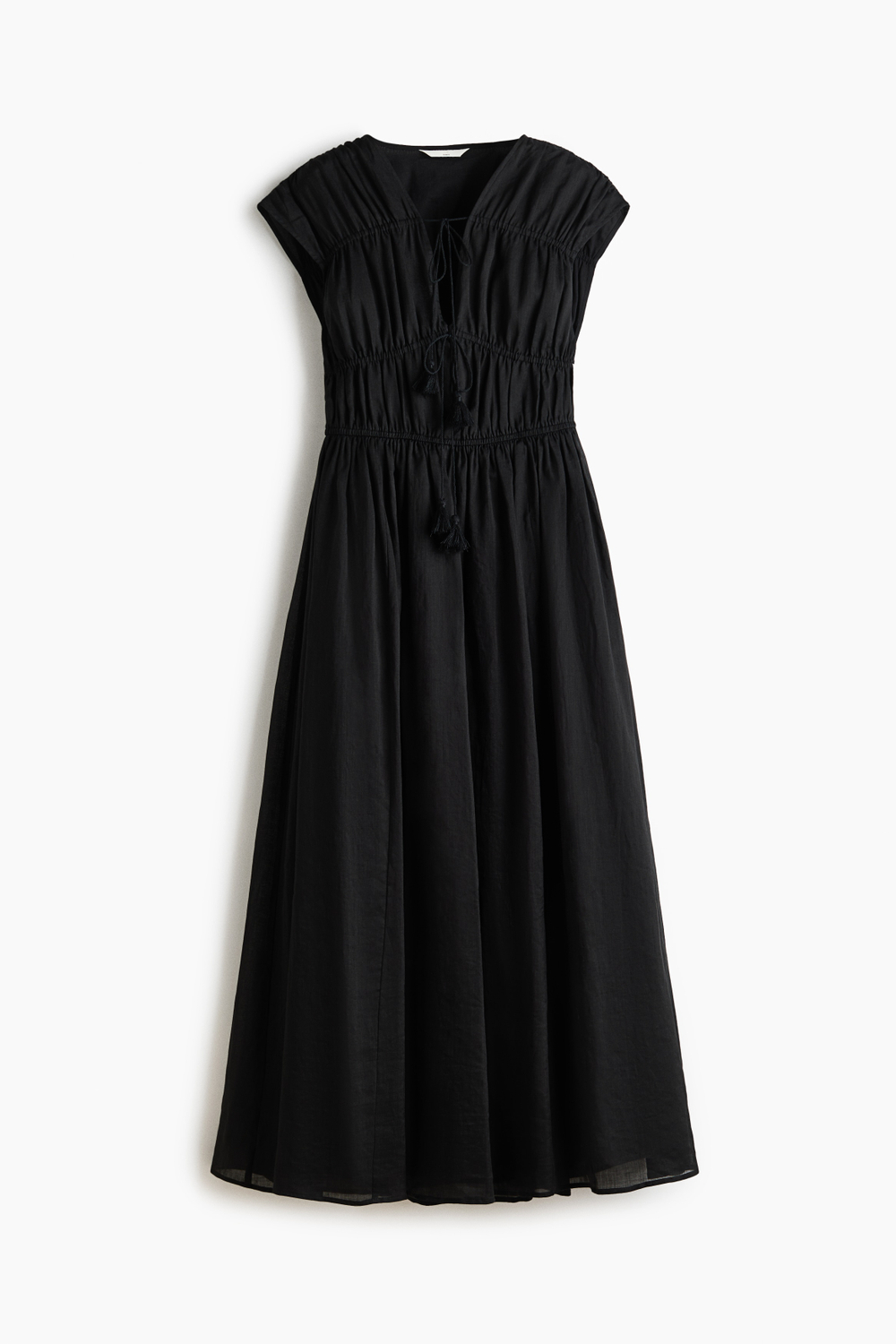 Платье со стягивающими шнурками из рами - H&M